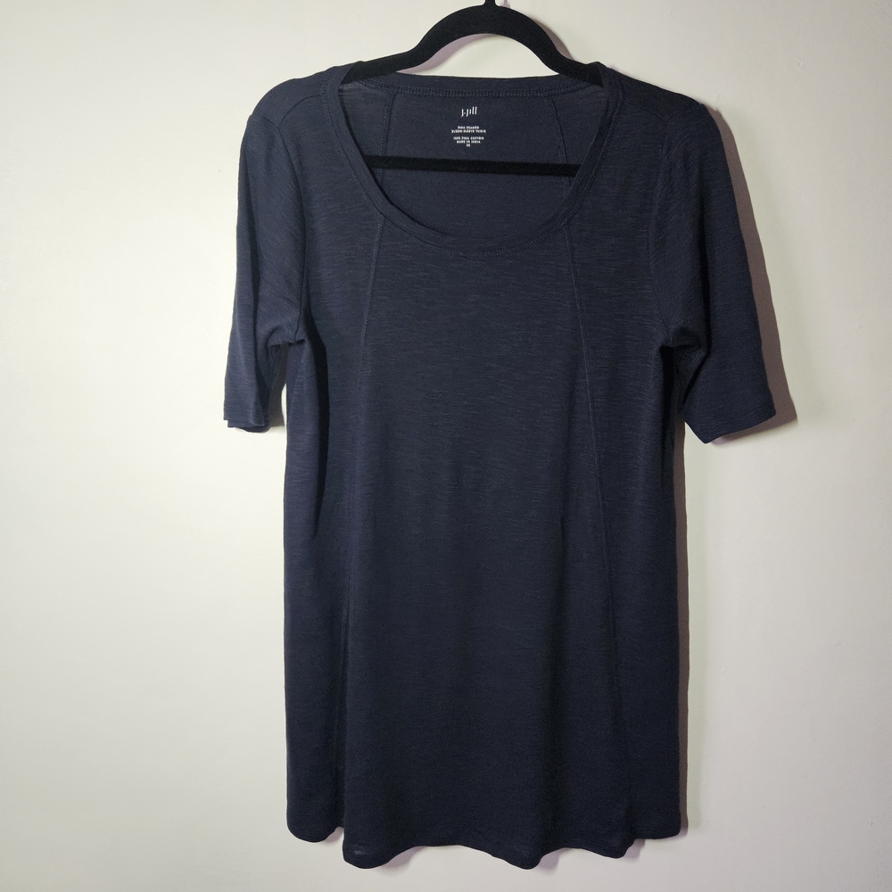 J. Jill Navy Short Sleeve Top